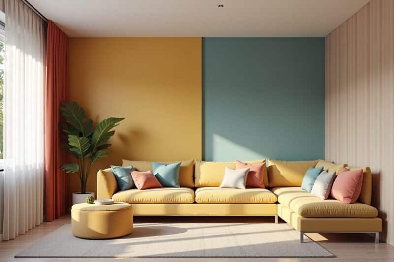 15 Vorschläge, welche 2 Wände farbig streichen