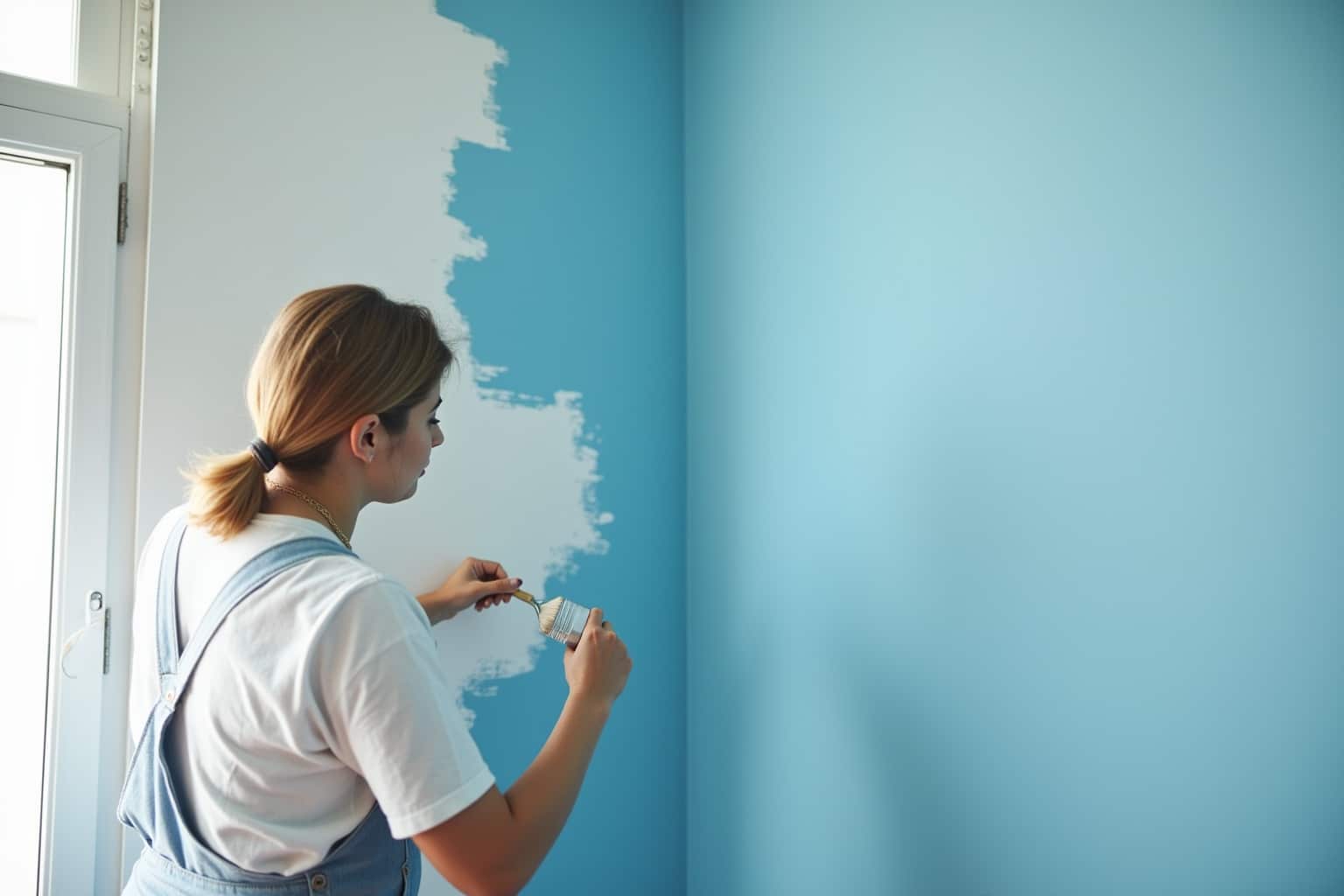 2 Wände über Eck farbig streichen: So gehts