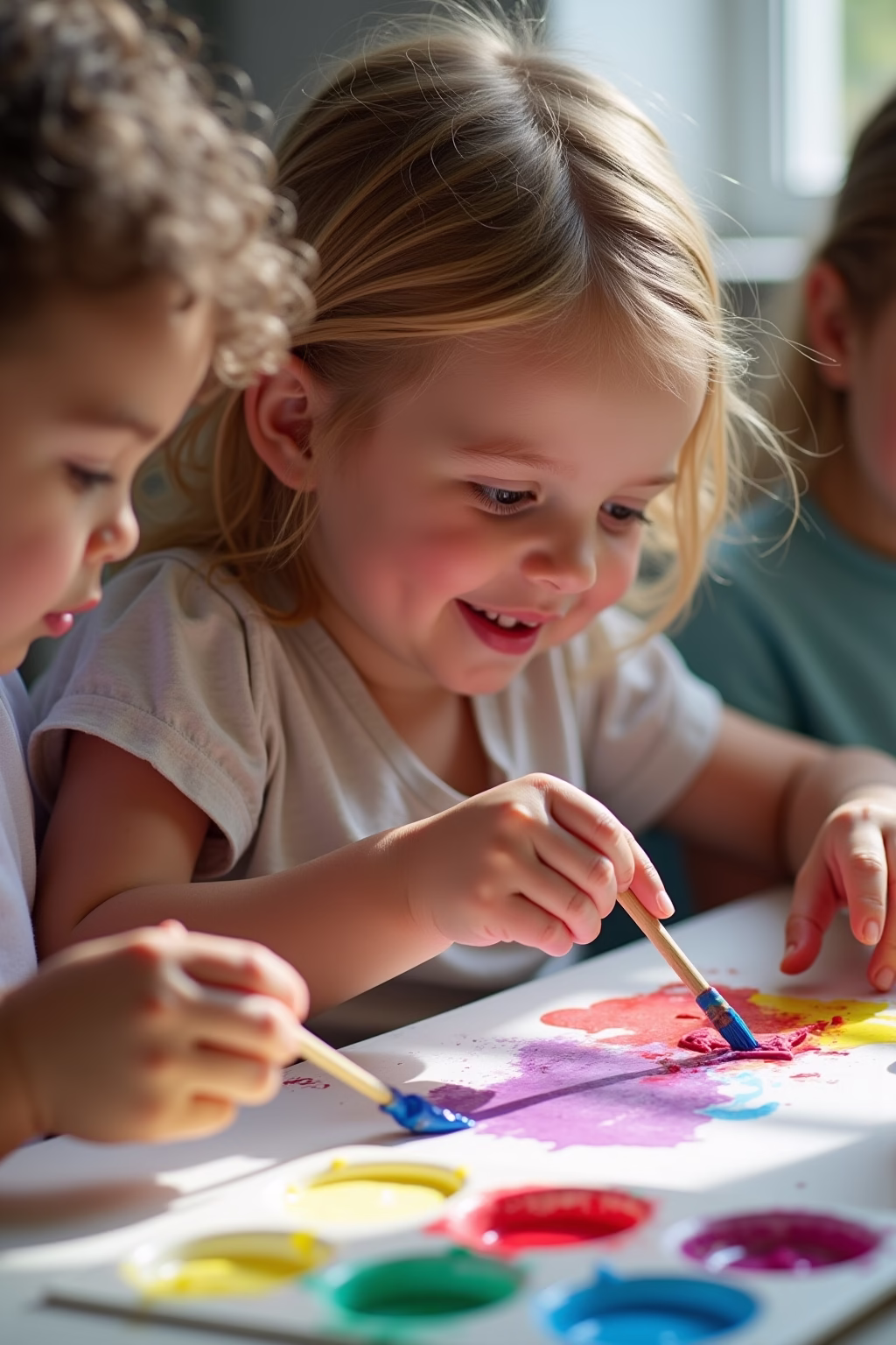 farben mischen kinder outline 1