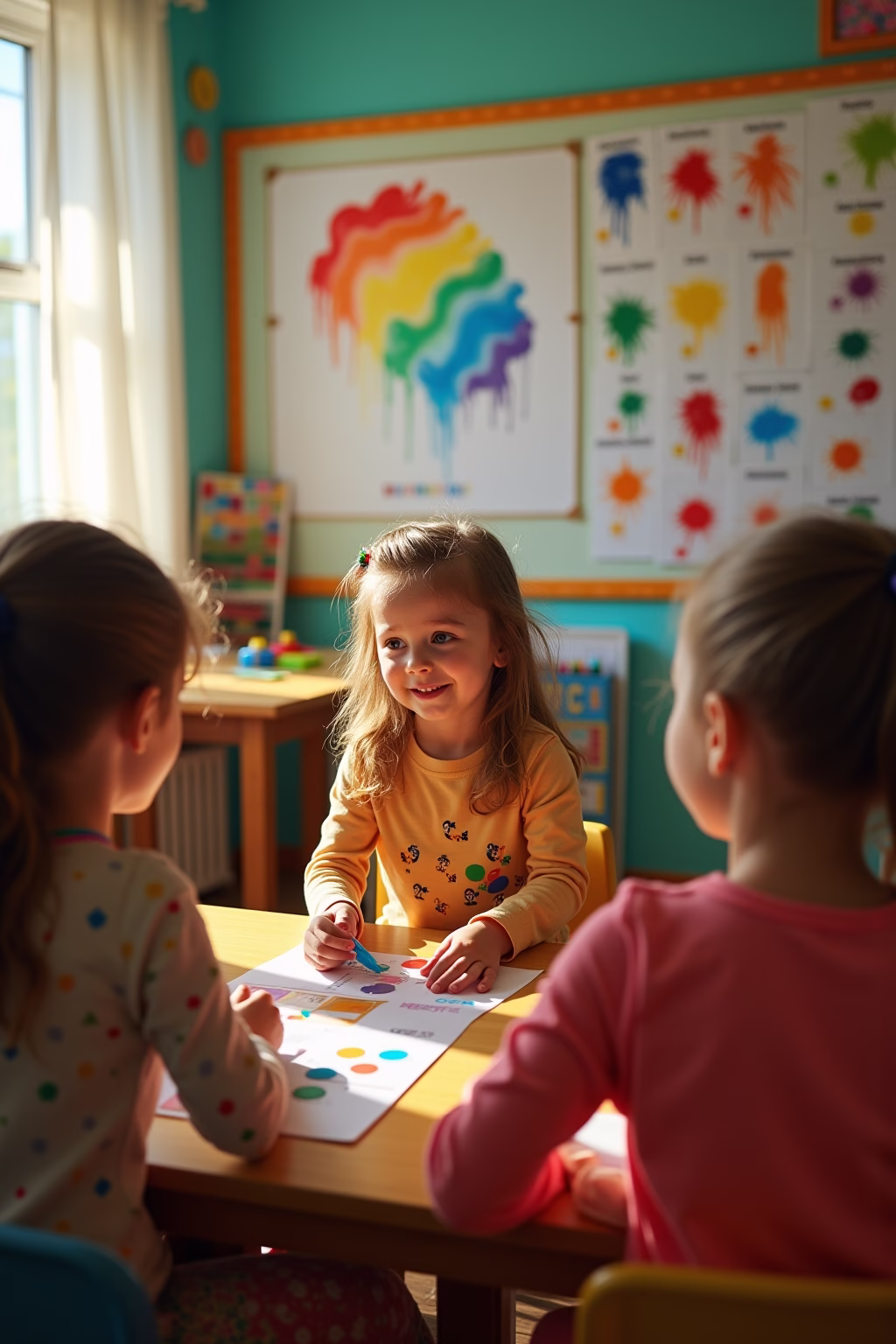 farben mischen kinder outline 3