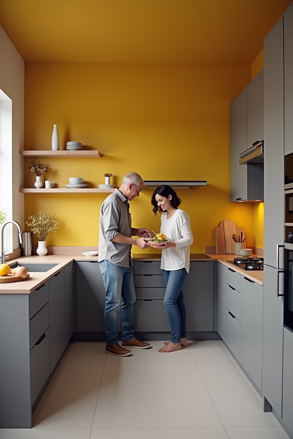 ideen graue kueche welche wandfarbe outline 6