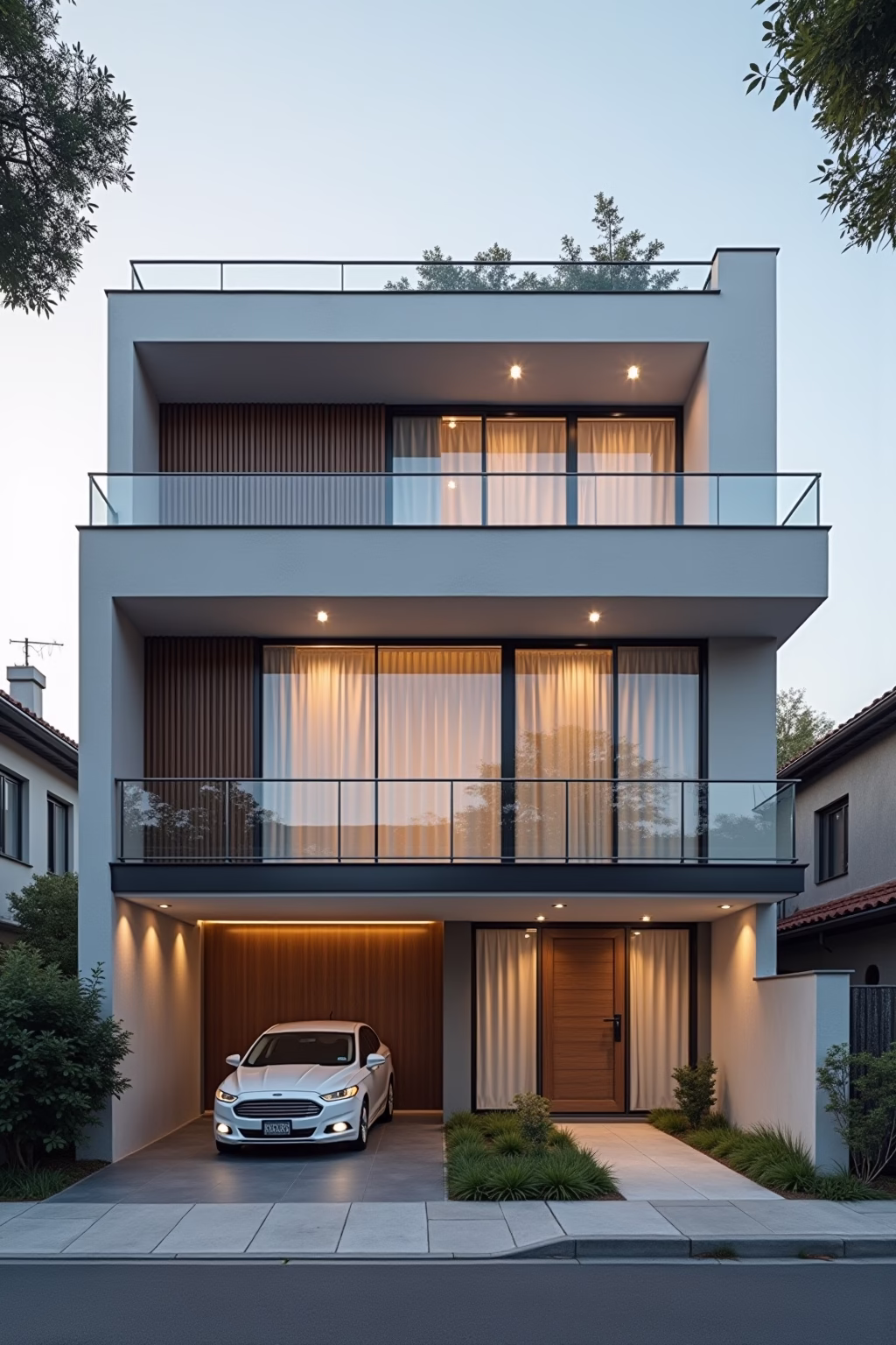 moderne hausfassaden farben outline 3