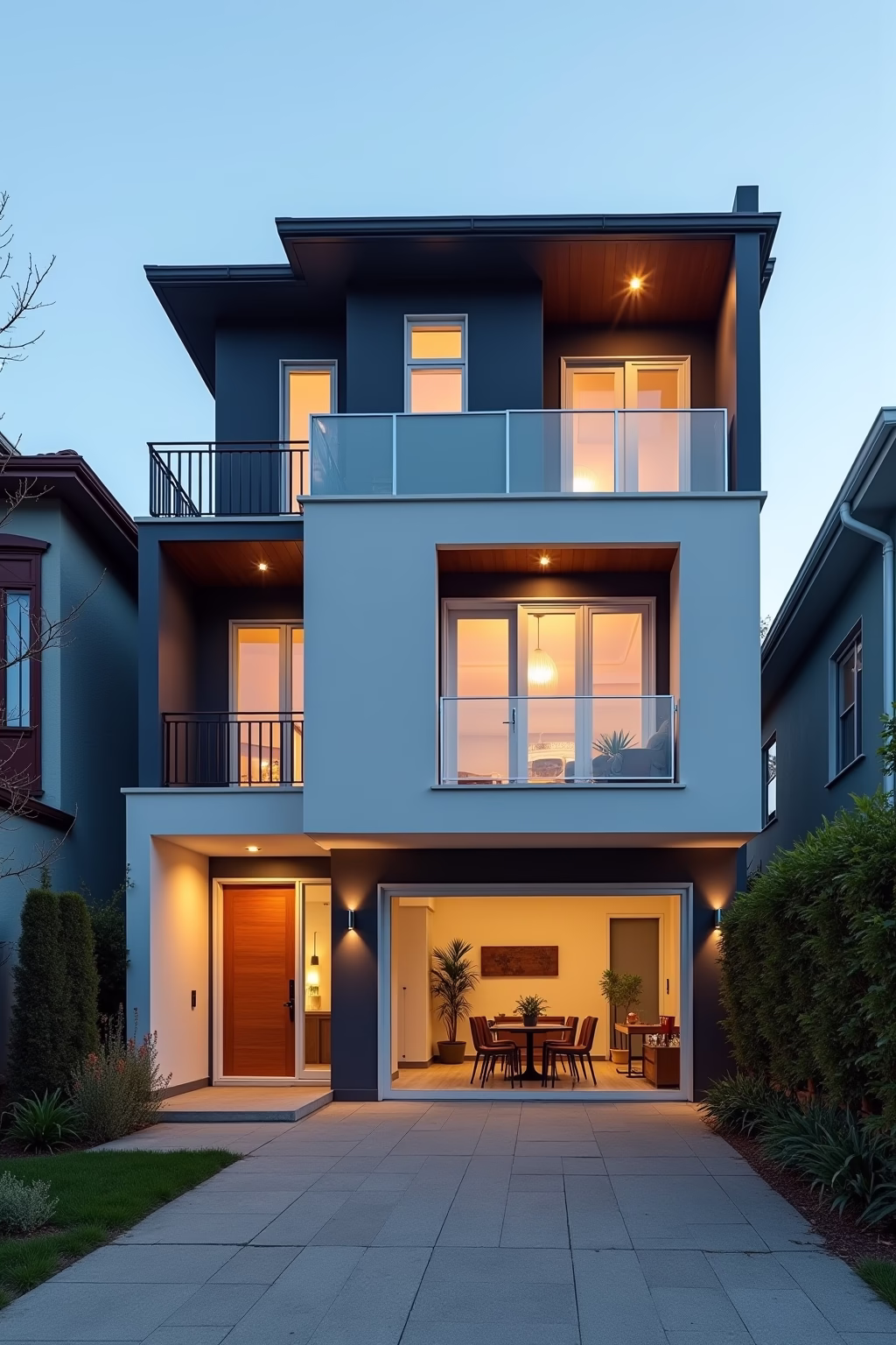 moderne hausfassaden farben outline 8